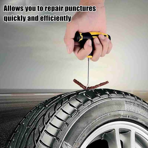 Puncture Kit Car Or Bike Tubeless Tyre Puncture Repair Kit - Black