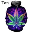 thumbnail image 3 of Sudadera con capucha con estampado 3D personalizado y colorido de hojas, moda urbana, informal, genial, para hombres y mujeres, ropa, tops, 3 of 5