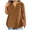 Brown, variant on Womens Tunic Tops Dressy Casual 3/4 Sleeve Womens T Shirts Loose Fit Plus Size Drop Shoulder Longline