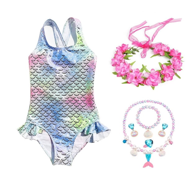 Niños sirena cola niñas traje de baño Ariel Cosplay disfraces Halloween Bikini zhangyuxiang unisex