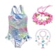 thumbnail image 1 of Niños sirena cola niñas traje de baño Ariel Cosplay disfraces Halloween Bikini zhangyuxiang unisex, 1 of 1