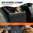 thumbnail image 4 of VEVOR Dog Car Seat, Dog Booster Seat for Car with A Storage Pocket, Pet Car Seat with Clip-On Safety Leash, Sponge Filling, Dog Car Bed for Medium & Large Dog up to 55 lbs, Black, 4 of 9