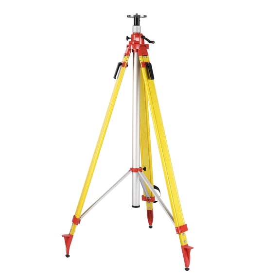 AdirPro Giant 157" Wood/Fiberglass Elevating Tripod, Heavy Duty Multifunctional Tripod for Rotary Lasers - Ideal for GPS and Robotic Surveying Instruments