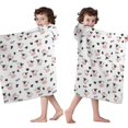thumbnail image 4 of Cow and Text White Pattern Hooded Bath Towel Wrap for Teens Ages 3 To 12, Soft Lightweight Quick Dry Microfiber Bath Beach Pool, 50"x30", 4 of 6