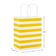 thumbnail image 3 of Hallmark Medium Gift Bag (Yellow and White Stripes), 3 of 7