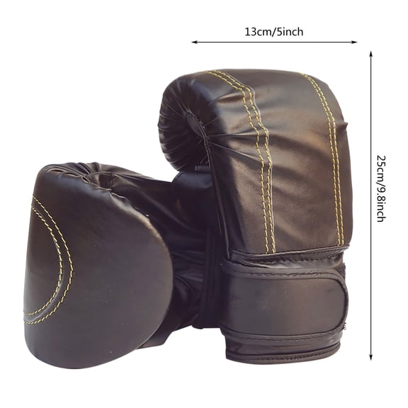 Clearance Under $3.89! 1PAIR Boxing Training Gloves, PU Taekwondo Martial Arts Gloves for Heavy Bag & Sparring, PU, for Fitness & Combat Sports, (One Size, Black)