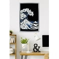 thumbnail image 2 of Tobe Fonseca - Kanagawa Cat Wave Wall Poster, 22.375" x 34" Framed, 2 of 5