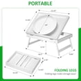 thumbnail image 2 of Mesa Bandeja de Cama Artmeer de Bambú Plegable y Ajustable Blanca, 2 of 7