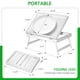 thumbnail image 2 of Mesa Bandeja de Cama Artmeer de Bambú Plegable y Ajustable Blanca, 2 of 7