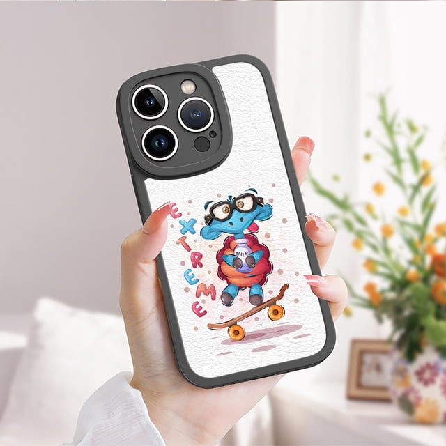 Combina estilo y funcionalidad con esta funda para teléfono de goma TPU a prueba de golpes de alta calidad, diseñada con un patrón de dibujos animados único y artístico para tu iPhone.