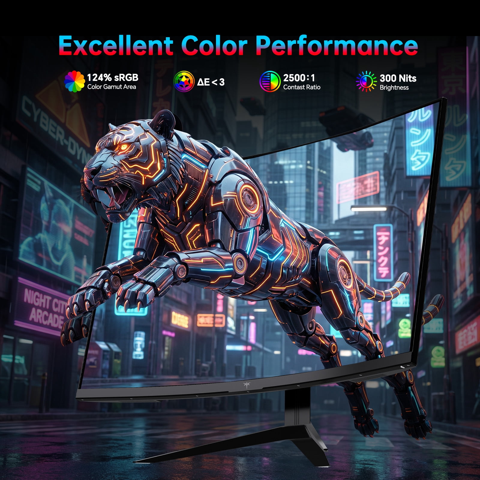KTC 27 Inch 240Hz Curved Gaming Monitor, 2K QHD 2560x1440P Computer Monitor with 1000R, 2500:1 Contrast, Adaptive Sync, DP 1.4, HDMI 2.0, VESA, Tiltable, H27S25E