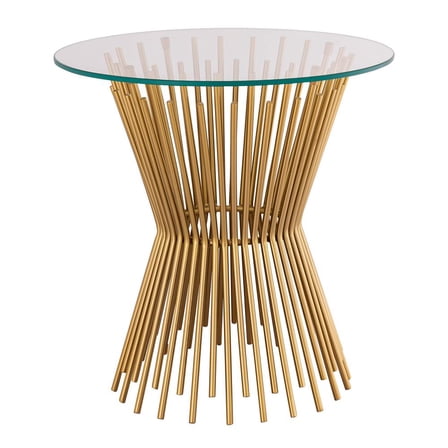 TOV Furniture Grace Glass Side Table