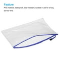 thumbnail image 4 of Unique Bargains A4 Zip File Pouch Document Folders Mesh Zipper Bags, Navy Blue, 12 Count, 12 Pack, 4 of 5
