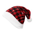 thumbnail image 4 of LIZUOJUN Under $5 Plush Santa Hat For Adults Festive Decoration Snug Fit Holiday Outfit Party Season Gift For Women Soft Knit Cozy Warmth Breathable Knit Lightweight Design, S, 4 of 4