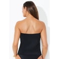 thumbnail image 2 of Swimsuits for All Women's Mesh Wrap Bandeau Tankini Top, 2 of 6