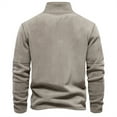 thumbnail image 3 of safuny Men's Workout Solid Color Quarter Zipper Pullovers Casual Relaxed Fitted Fashion Long Sleeve Blouses Stand Collar Sweatshirts Fall Loose Soft Fleece Tops Green M, 3 of 8