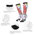 thumbnail image 3 of Fotbe Funny Christmas Gnome Calcetas Divertidas Estampadas para Hombre y Mujer, Calcetas de Algodón hasta la Rodilla para Caminar, Correr, Enfermería y Embarazo, 3 of 6