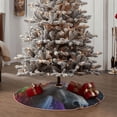 thumbnail image 4 of Bingfone Christmas Tree Skirt Mat Christmas Decoration Interior 30" -Colorful Haired White Horse, 4 of 6