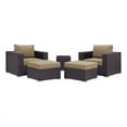 thumbnail image 2 of Modway Convene 5 Piece Outdoor Patio Sectional Set in Espresso Mocha, 2 of 8