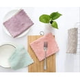 thumbnail image 3 of 12 Pack Kitchen Cloth Dish Towels, Premium Dishcloths, Super Absorbent Coral Velvet Dishtowels, Nonstick Oil Washable Fast Drying (Green-Grey), 3 of 16