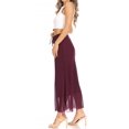 thumbnail image 2 of Women's High Rise Chiffon Overlay Maxi Draped Skirt with Waist Tie Accent., 2 of 6