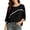 A-Black-women summer tops, variant on Hfnxid Summer Tops for Women Lace Patch 3/4 Sleeve Shirts Loose Fit Tunic Blouses Trendy Crew Neck Outfits White XXXL