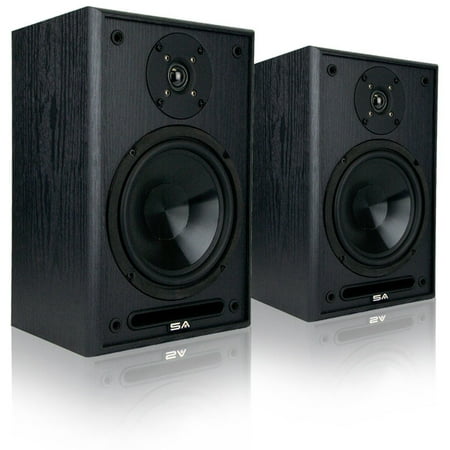 6 5 Premium Bookshelf Speakers By Sound Appeal Walmart Com