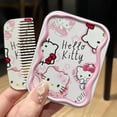 thumbnail image 1 of Portable Folding Makeup Mirror with Comb 2-in-1 Travel Design Lightweight Plastic Frame for On-the-Go Use, 1 of 8