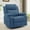 Blue, variant on YSICK Manual Swivel Rocker Recliner Chair with Massage Linen for Living Room,Khaki