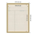 thumbnail image 5 of Kate and Laurel Framed Fabric Pinboard 20 x 26, Linen Library Card Printed Linen Classic Bulletin Board for Use as a Vision Board or Wall Organization, Florence Gold Frame, 5 of 8