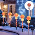 thumbnail image 7 of Red Solar Christmas Lights 5-Piece Set 18 Inch Outdoor Solar Lights with Auto Dusk to Dawn, Weatherproof for Holiday Yard Decoration, 7 of 7