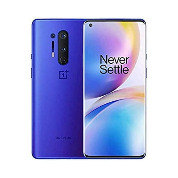 OnePlus 8 Pro Ultramarine Blue, 5G Unlocked Android Smartphone U.S Version, 12GB RAM 256GB Storage, 120Hz Fluid Display,Quad Camera, Wireless Charge,