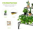 thumbnail image 4 of Costway Plant Rack 3-Tier Metal Plant Stand Garden Shelf Stair Style Decorative, 4 of 11