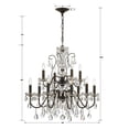 thumbnail image 7 of Crystorama Butler 29" W English Bronze 12-Light Crystal Chandelier, 7 of 7