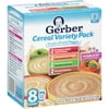 Gerber Baby Cereal Variety Pack, 0.53 oz Packets (Pack of 8)