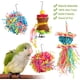 thumbnail image 3 of Paquete de 4 juguetes para triturar pájaros, juguetes para masticar loros pequeños, jaula para loros, juguete colgante para pájaros pequeños, periquitos, loros, tortolitos, cacatúas Namotu DLM514, 3 of 7