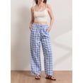 thumbnail image 3 of Biezeib Women Pajama Pants, Elastic Waist Stripes Plaid Pants Loose Lounge Pants Sleepwear, 3 of 6
