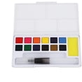 thumbnail image 1 of Caja de pintura, 12 colores, acuarela, pinturas de acuarela, pigmentos sólidos, arte profesional, colores de agua, juego de paleta variada, perfecto para pintar, dibujar, colorear (12 colores) TUNC Sencillez, 1 of 5