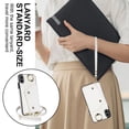 thumbnail image 4 of Allytechgroup Wallet Case for Apple iPhone XS Max, RFID Blocking Crossbody Shoulder Strap Hand Wrist Cards Holder Ring Stand Bumper Drop Protection Phone Case for Girls Women, White, 4 of 9