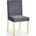 thumbnail image 3 of Pemberly Row Chaise de Salle à Manger Moderne en Velours de 20 Po H, Gris (Ensemble de 2), 3 of 6