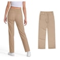 thumbnail image 4 of School Pants for Girls Fit Kids Dress Pants With Pockets Flare Leg Pants Girls Gray Pants Back To School Outfits for Girls Cute Clothes for Girls 11-12 Years, 4 of 5