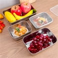 thumbnail image 5 of Stainless Steel Food Storage Box Fresh-keeping Box Lid Rectangle Sausage Noodles Fruit Dish with Cover Food Storage Containe, 5 of 7