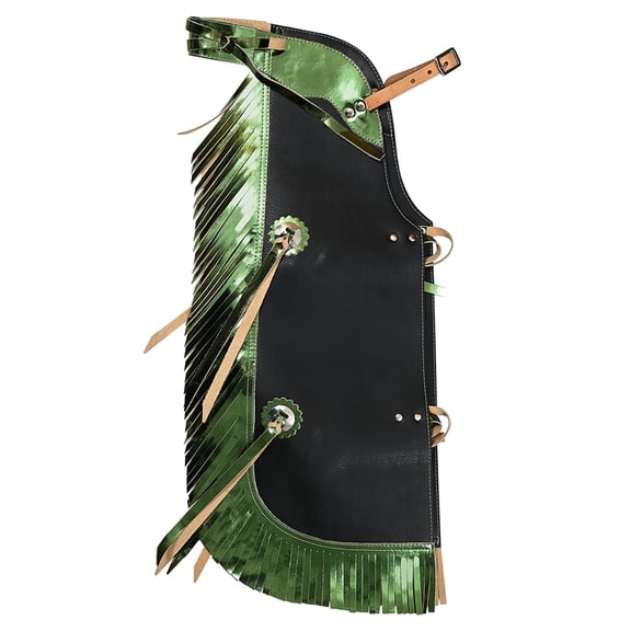 Hilason Western Leather Kids Junior Youth Pro Rodeo Bull Riding Chaps