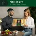 thumbnail image 7 of Bamboo Cutting Board with Juice Groove (3-Piece Set) - Best Kitchen Chopping Board for Meat (Butcher Block) Cheese and Vegetables (Blue), 7 of 7
