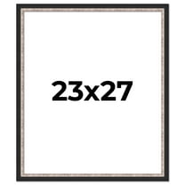 23x27 Frame Silver Real Wood Picture Frame Width 1.25 Inches | Interior Frame Depth 0.75 Inches |