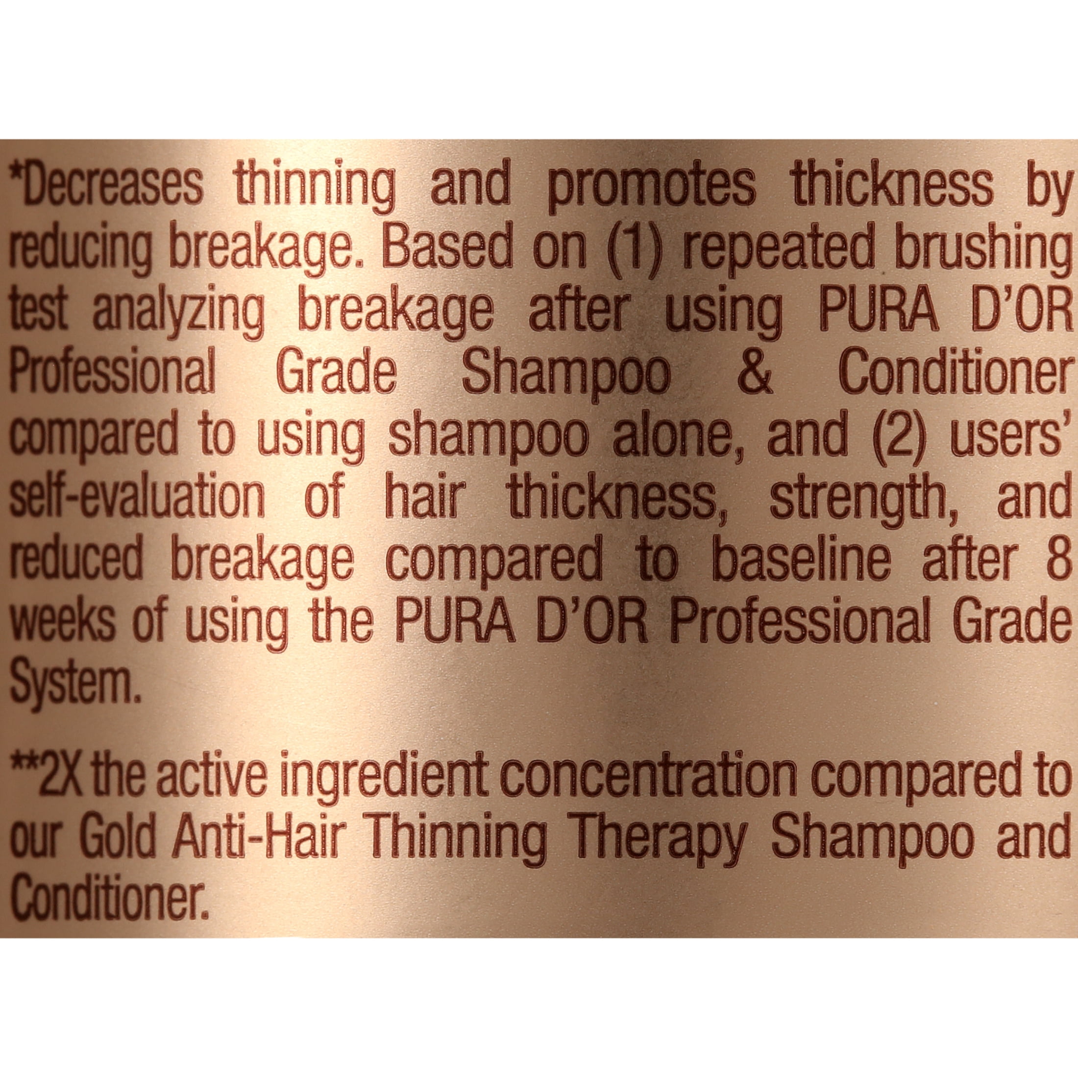PURA D'OR Professional Grade Biotin Shampoo For Thinning Hair, Clinically  Proven Anti-Thinning Hair Care, 2X Concentrated DHT Blocker Hair Thickening
