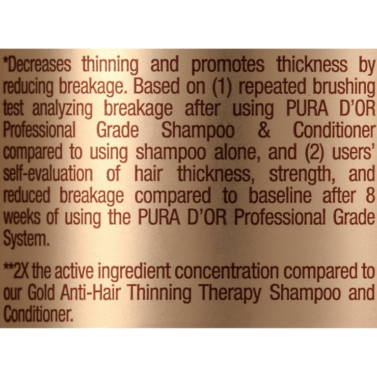 PURA D'OR MD Anti-Hair Thinning Shampoo w/ 0.5% Coal Tar, Biotin Shampoo  (16oz) 19+ DHT Herbal Blend for Dry & Itchy Scalp, No Sulfates, For Men 