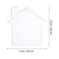 thumbnail image 2 of 10pcs Casa en forma de llavero adornos claros colgantes de acrílico en blanco para bricolaje, 2 of 6