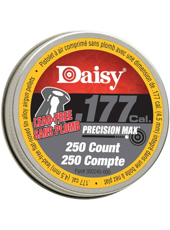 Daisy .177 Cal. Flat Nose "Lead Free" Pellets, 250 Tin