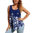 thumbnail image 2 of Aimik Women's Fashion Floral Print Plus Size Tank Top Casual Loose Comfortable Sleeveless Summer Tops for Ladies, 2 of 6
